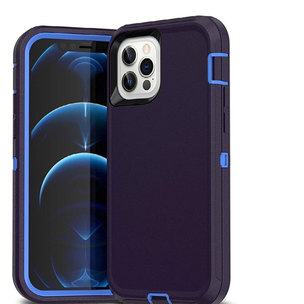 Triple Layer Protection Case & Belt Clip for Apple iPhone 12 Pro Max - Navy Blue