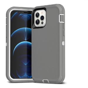 Triple Layer Protection Case & Belt Clip for Apple iPhone 12 Pro Max - Grey