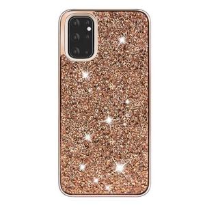 Hybrid Premium Diamond Bling Shockproof Phone Case for Samsung Galaxy S21 5G - Rose Golden
