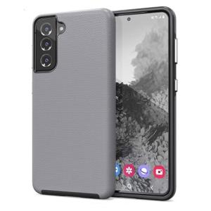 Triangle Shockproof Case with Anti Slip Grains for Samsung Galaxy S21 5G - Silver