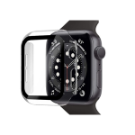 Full Coverage Protection Frame PC Hard Case With Tempered Glass for iWatch Series 42MM - Clear