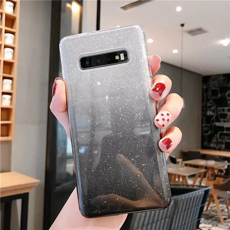 Two Tone Glitter Case for Samsung Galaxy S10 Plus - Black