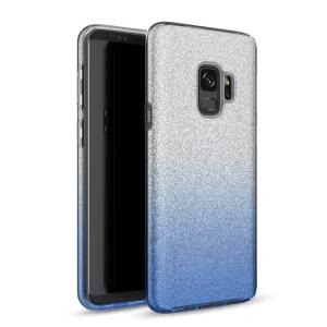 Two Tone Glitter Case for Samsung Galaxy S9 - Blue