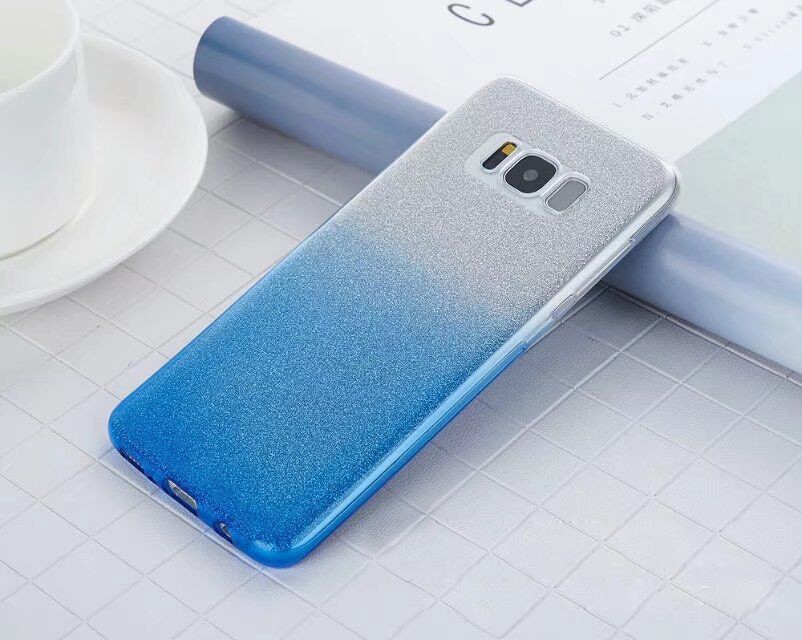 Two Tone Glitter Case for Samsung Galaxy Note 9 - Blue
