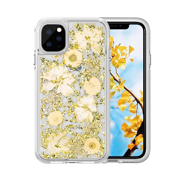 Luxury Fashion Case Real Flower for Apple iPhone 6/7/8/SE (2020)/SE (2022) - Golden