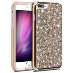 Hybrid Premium Diamond Bling Shockproof Phone Case for Apple iPhone 6/7/8 Plus - Golden