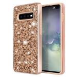 Hybrid Premium Diamond Bling Shockproof Phone Case for Samsung Galaxy S10E - Golden