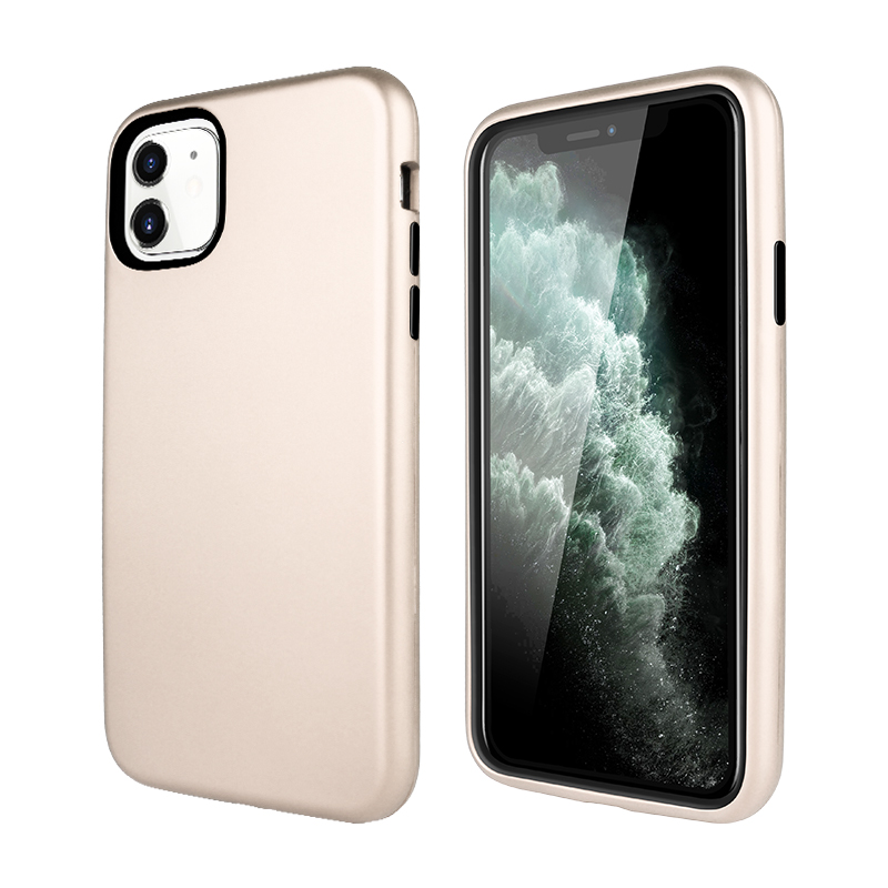 3 in 1 Hybrid Hard Case for Apple iPhone 12 Pro Max - Golden