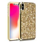 Hybrid Premium Diamond Bling Shockproof Phone Case for Apple iPhone X/XS - Golden
