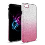 Two Tone Glitter Case for Apple iPhone 6/6S - Hot Pink