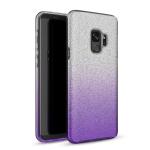 Two Tone Glitter Case for Samsung Galaxy S9 - Purple