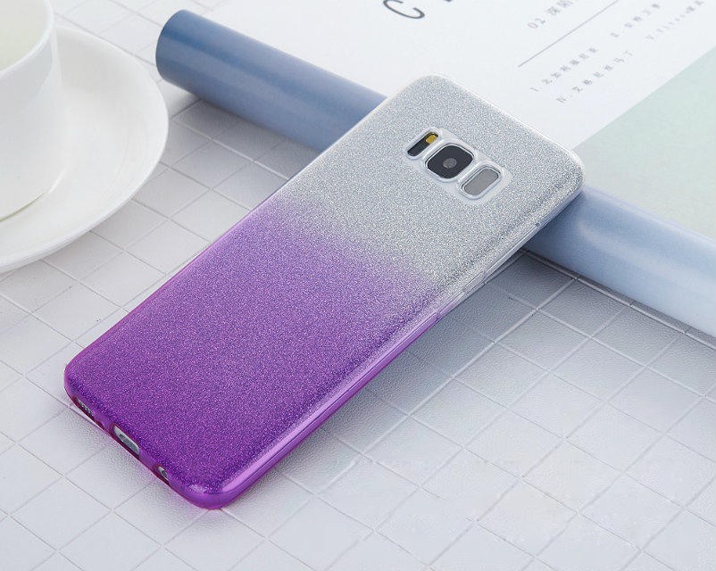 Two Tone Glitter Case for Samsung Galaxy S8 Plus - Purple