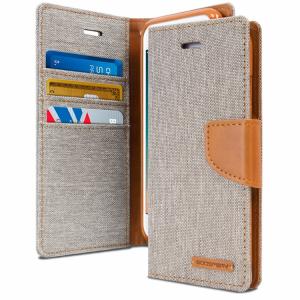 Goospery Canvas Diary Wallet Case for Apple iPhone 6/6S - Grey