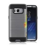 Hybrid Card Slot Anti Shock Case for Samsung Galaxy S8 Plus - Grey