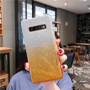 Two Tone Glitter Case for Samsung Galaxy S10E - Yellow