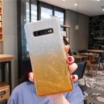 Two Tone Glitter Case for Samsung Galaxy S10 Plus - Yellow