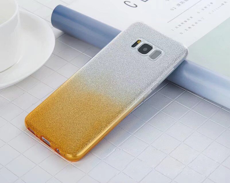 Two Tone Glitter Case for Samsung Galaxy S8 Plus - Yellow