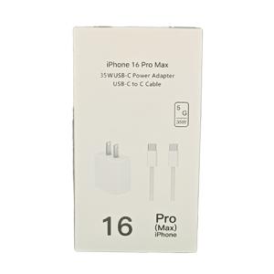 iPhone Series 16 USB-C Wall Power Adapter with USB-C to USB-C Cable in Retail Packaging (35W)