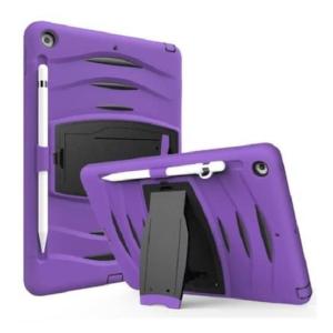 Shockproof Heavy Duty Rugged Defender Case for Apple iPad 5/6 (2017/2018) / iPad Air / Air 2 / iPad Pro 9.7 - Purple