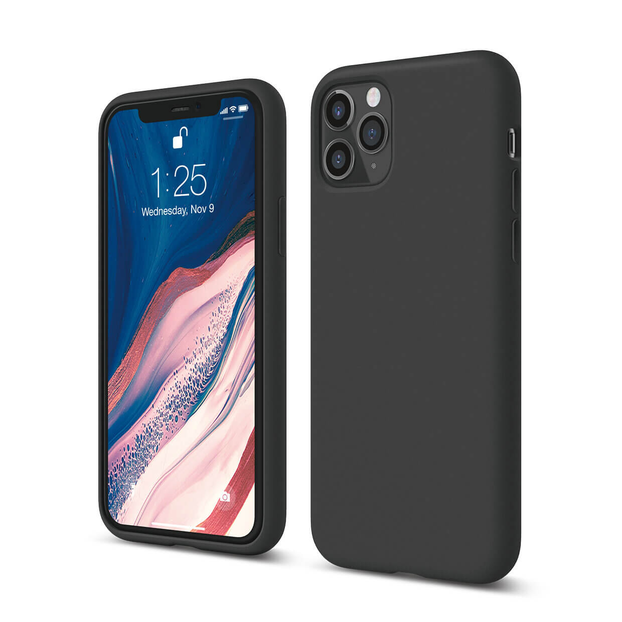 Slim Matte Soft TPU Case for Apple iPhone 12 /12 Pro  - Black