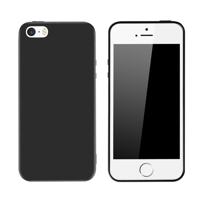 Slim Matte Soft TPU Case for Apple iPhone 5/5S/SE - Black