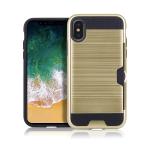 Hybrid Card Slot Anti Shock Case for Apple iPhone XS Max - Golden