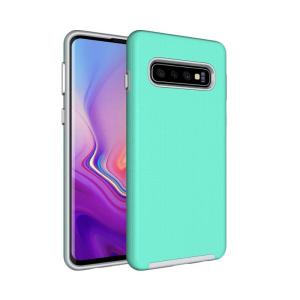 Triangle Shockproof Case with Anti Slip Grains for Samsung Galaxy S10E - Teal