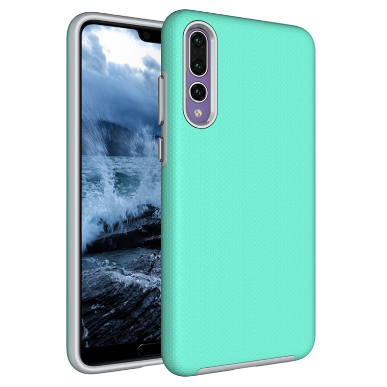 Triangle Shockproof Case with Anti Slip Grains for Huawei P30 - Teal