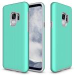 Triangle Shockproof Case with Anti Slip Grains for Samsung Galaxy S9 - Teal