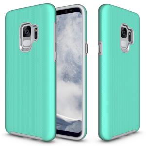Triangle Shockproof Case with Anti Slip Grains for Samsung Galaxy S9 - Teal