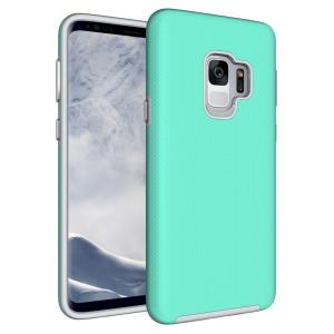 Triangle Shockproof Case with Anti Slip Grains for LG G7 - Teal