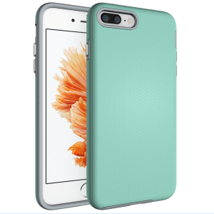Triangle Shockproof Case with Anti Slip Grains for Apple iPhone 6/6S - Teal