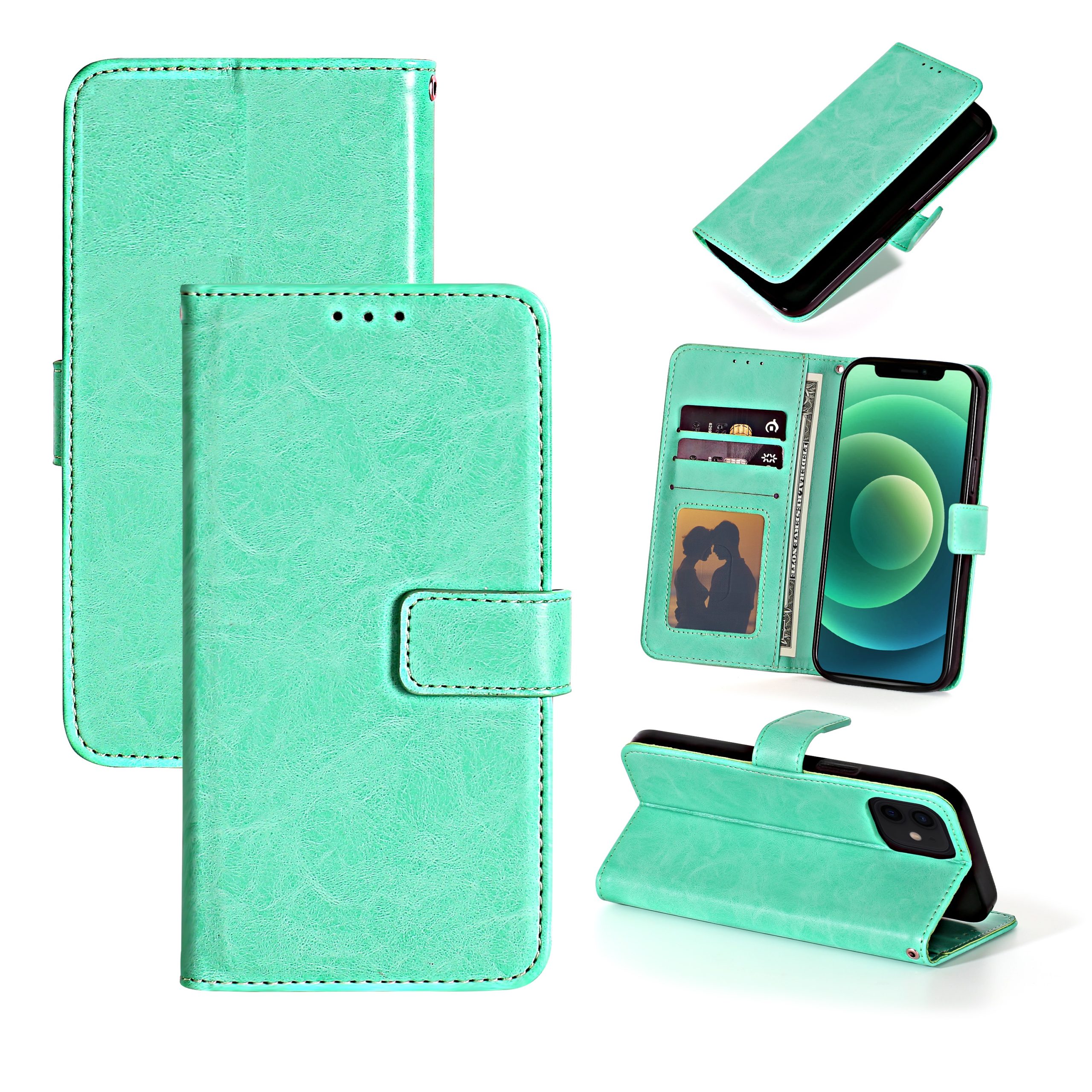 PU Leather Wallet Case for Huawei P40 - Teal