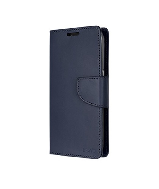 Goospery Bravo Diary Wallet Case for Samsung Galaxy S8 Plus - Navy Blue