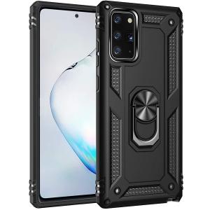 Armor Hybrid Military Case with Ring Kickstand for Samsung Galaxy Note 20 Ultra- Black