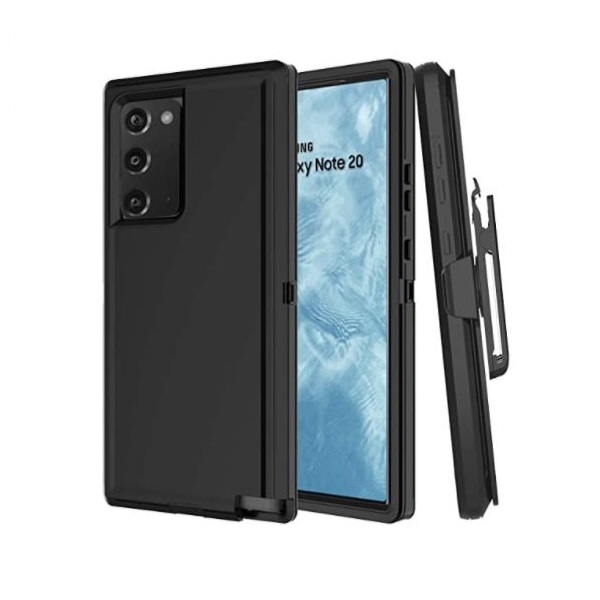 Triple Layer Protection Case & Belt Clip for Samsung Galaxy Note 20 Ultra 5G- Black