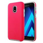 Triangle Shockproof Case with Anti Slip Grains for Samsung Galaxy S7 - Hot Pink