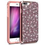 Hybrid Premium Diamond Bling Shockproof Phone Case for Apple iPhone 6/7/8 Plus - Hot Pink