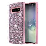 Hybrid Premium Diamond Bling Shockproof Phone Case for Samsung Galaxy S10 - Hot Pink
