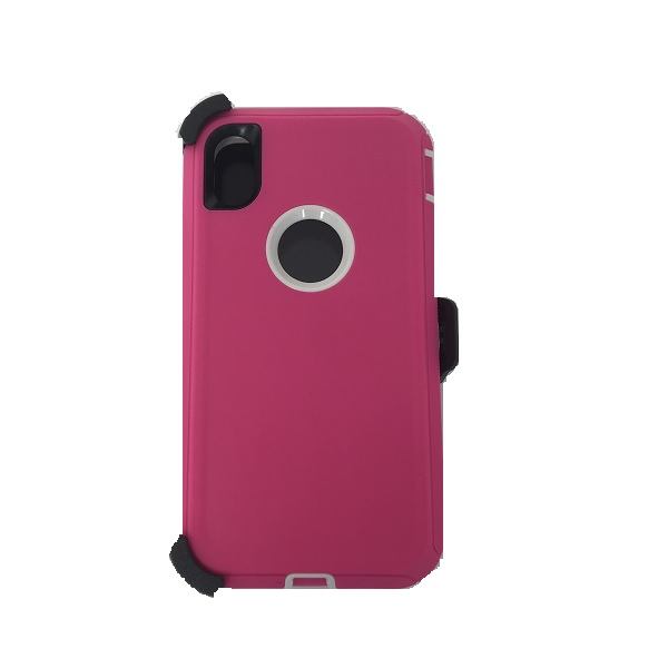 Triple Layer Protection Case & Belt Clip for Apple iPhone XR - Pink