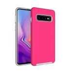 Triangle Shockproof Case with Anti Slip Grains for Samsung Galaxy S10E - Hot Pink