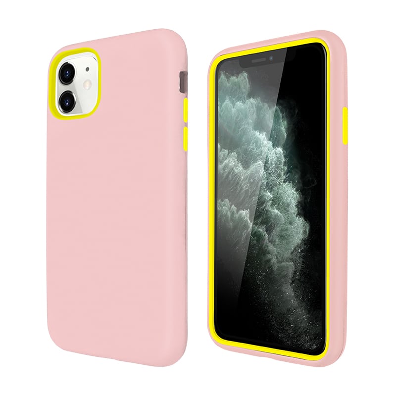 3 in 1 Hybrid Hard Case for Apple iPhone 12 Pro Max - Pink