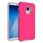 Triangle Shockproof Case with Anti Slip Grains for LG G7 - Hot Pink