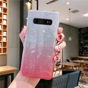 Two Tone Glitter Case for Samsung Galaxy S10 Plus - Hot Pink