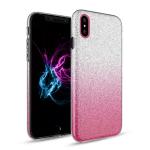 Two Tone Glitter Case for Apple iPhone XS Max - Hot Pink