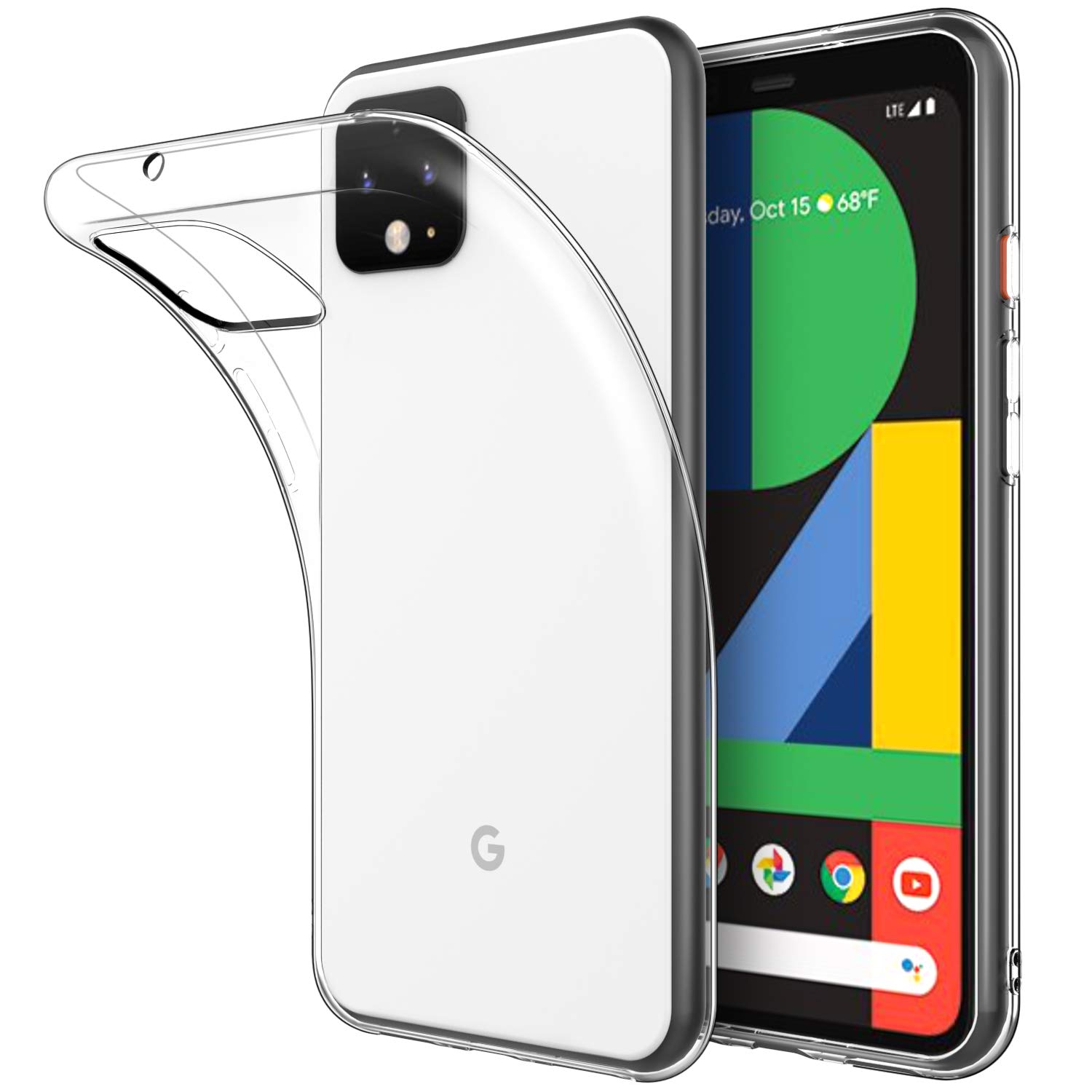Slim Clear Soft TPU Case for Google Pixel 4 - Clear