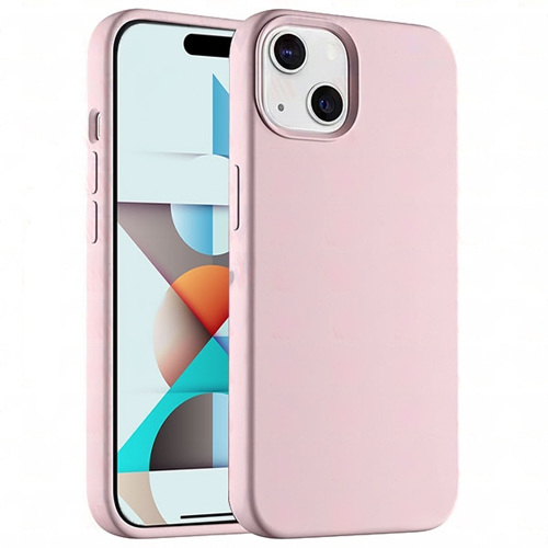 Premium Silicone Case for Apple iPhone 15 - Sand Powder