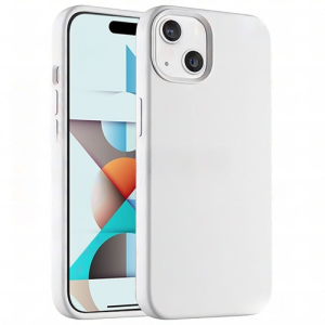 Premium Silicone Case for Apple iPhone 14 Plus / 15 Plus - White