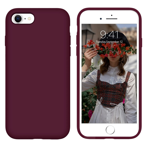 Premium Silicone Case for Apple iPhone 16e / 17e - Wine