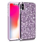 Hybrid Premium Diamond Bling Shockproof Phone Case for Apple iPhone XS Max - Purple